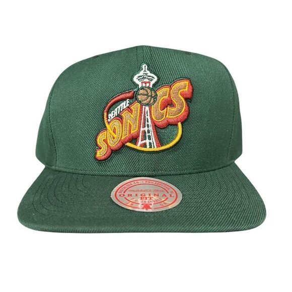 Mitchell & Ness Seattle SuperSonics Snapback Hat Green Adjustable - Picture 1 of 7